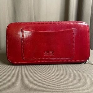 ♥️ HOBO “ Lauren” Red Leather Wallet